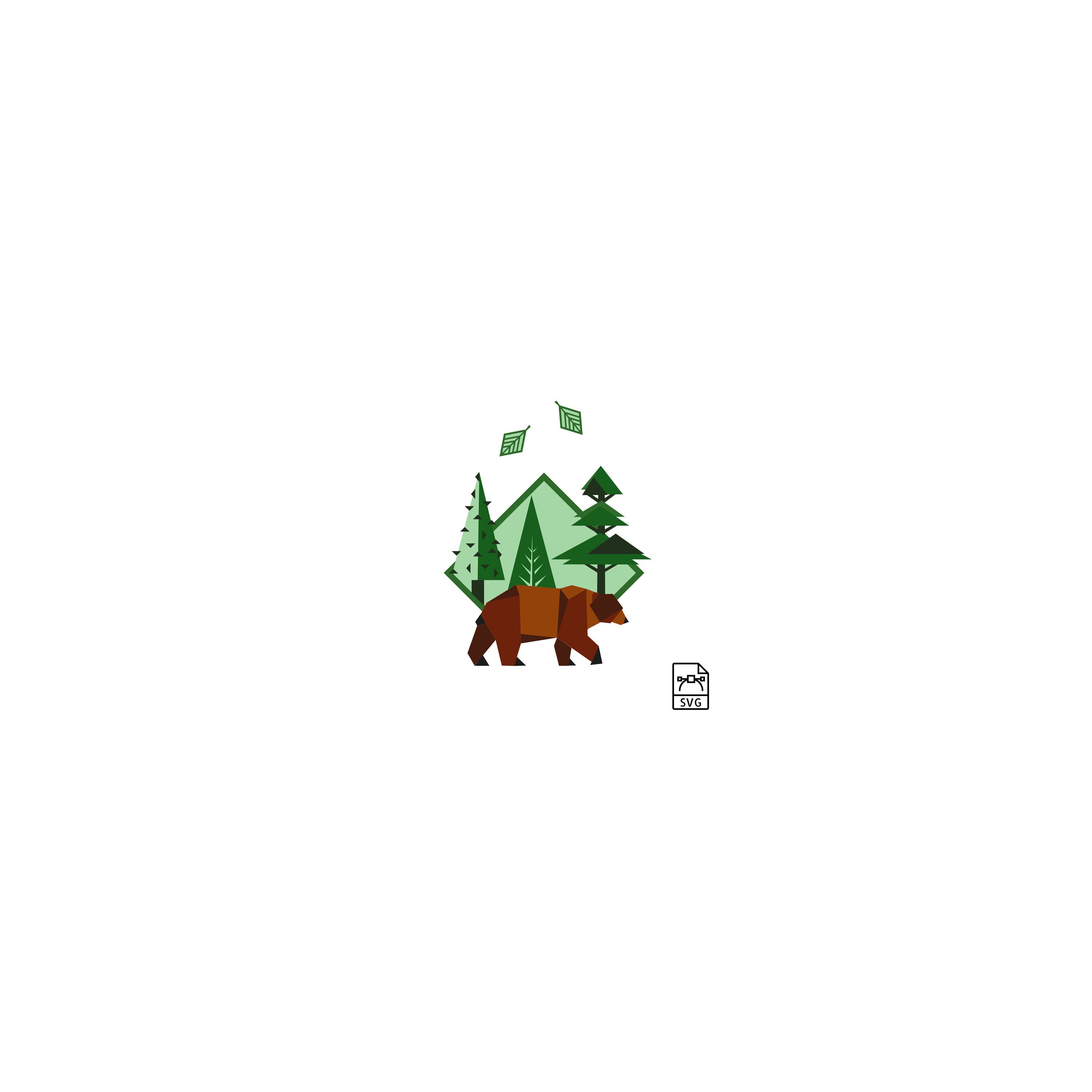 Brown bear - Vector graphics